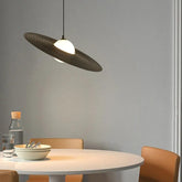 Flat Ring-shaped Lampshade White Dining Room Pendant Light - Clowas